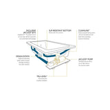 Jacuzzi CETRA 60 in. x 32 in. Acrylic Rectangular Drop-In Right-Drain Whirlpool Bathtub in White