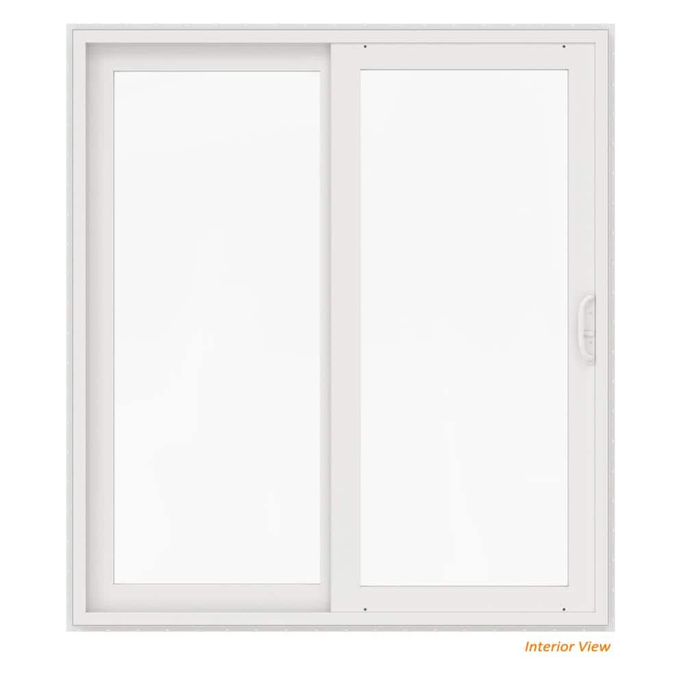 JELD-WEN V-4500 72 in. x 80 in. White Vinyl Left-Hand Full Lite Sliding Patio Door
