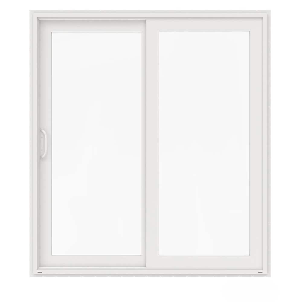 JELD-WEN V-4500 72 in. x 80 in. White Vinyl Left-Hand Full Lite Sliding Patio Door