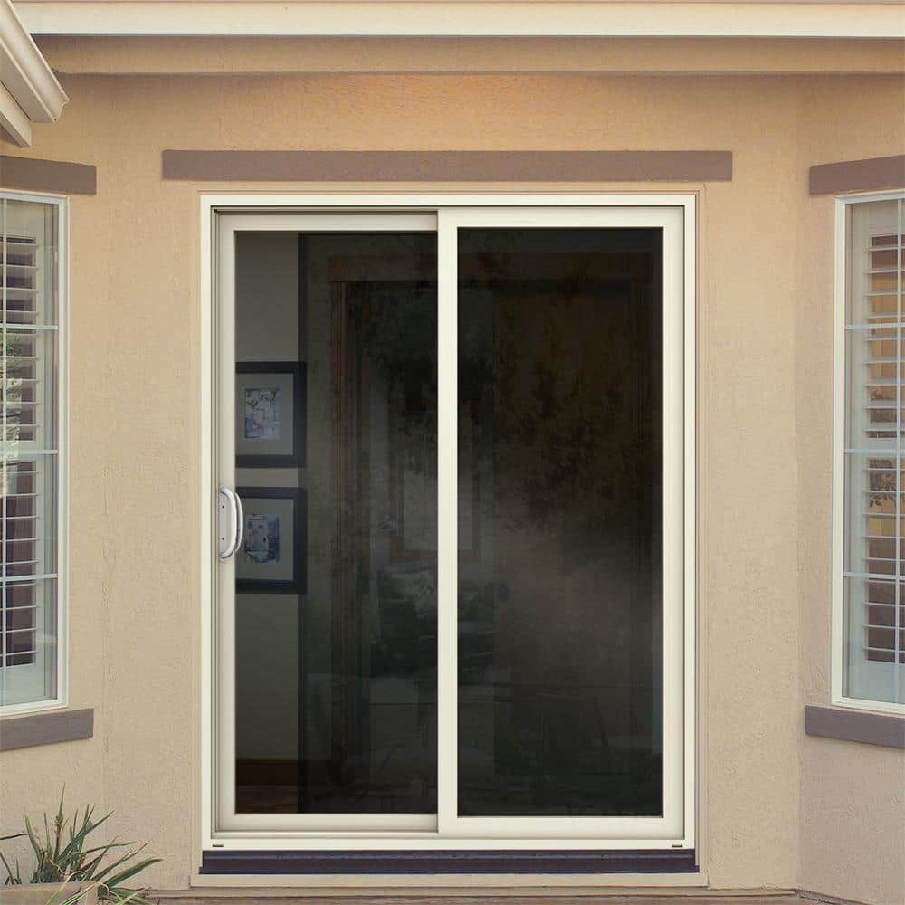 JELD-WEN V-4500 72 in. x 80 in. White Vinyl Left-Hand Full Lite Sliding Patio Door