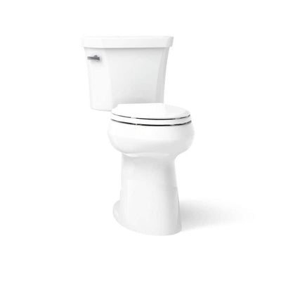 KOHLER Highline 12 in. Rough In 2-Piece 1.28 GPF Single Flush Elongated Toilet in White Seat Not Included