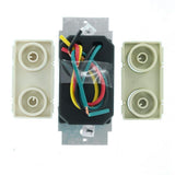 Leviton 1.5 Amp 300-Watt Decora Single-Pole Rotary Dimmer and Fan Speed Control, White/Ivory/Light Almond