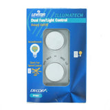 Leviton 1.5 Amp 300-Watt Decora Single-Pole Rotary Dimmer and Fan Speed Control, White/Ivory/Light Almond