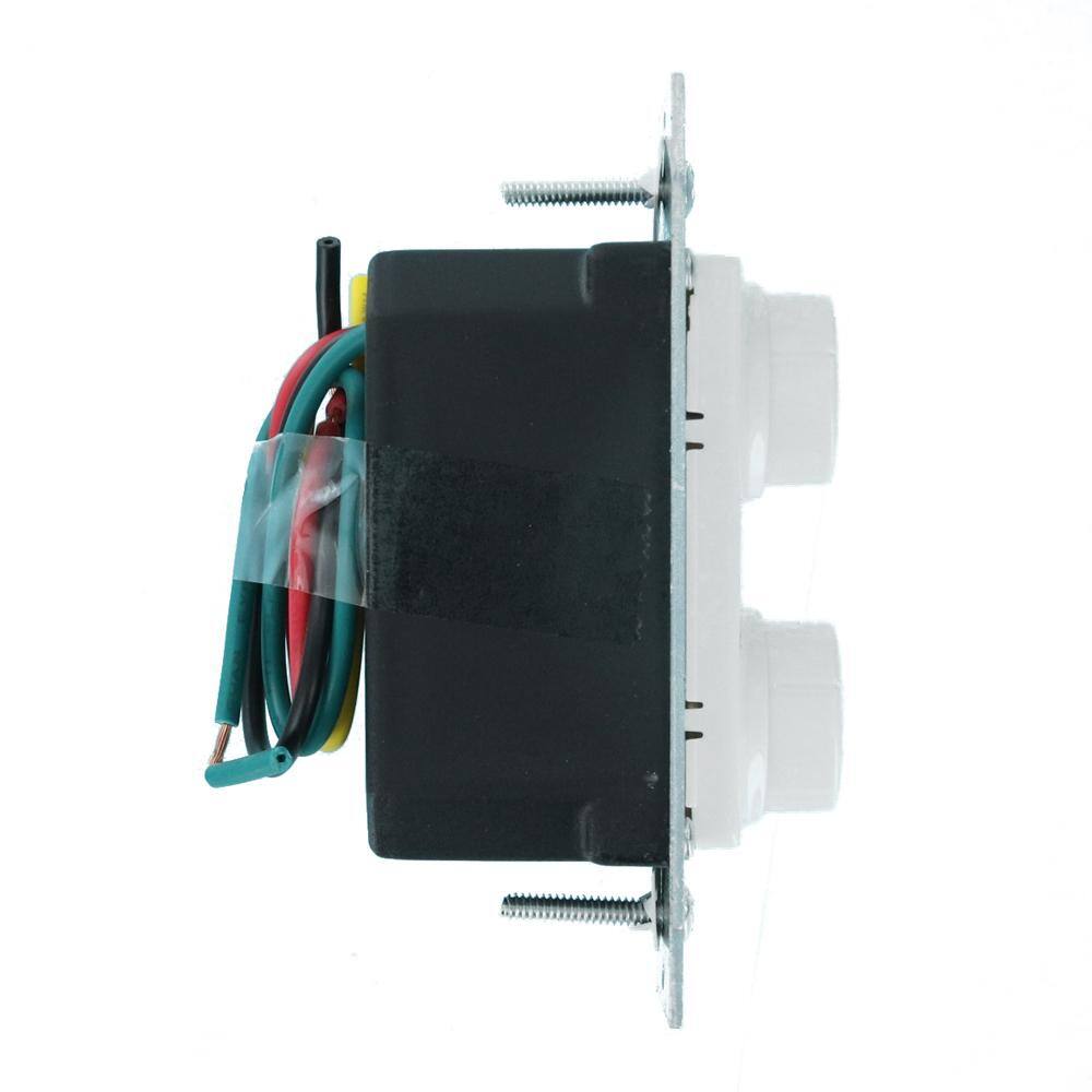 Leviton 1.5 Amp 300-Watt Decora Single-Pole Rotary Dimmer and Fan Speed Control, White/Ivory/Light Almond