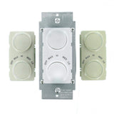 Leviton 1.5 Amp 300-Watt Decora Single-Pole Rotary Dimmer and Fan Speed Control, White/Ivory/Light Almond