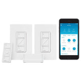 Lutron Caseta Smart Lighting Starter Kit with Smart Hub, Pico Remote, and 2 Dimmer Switches, White (CASETA-2DIMMER-BNDL)