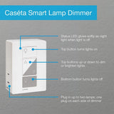 Lutron Caseta Smart Lighting Lamp Dimmer for Table Lamps, 100W LED Bulbs (PD-3PCL-WH)