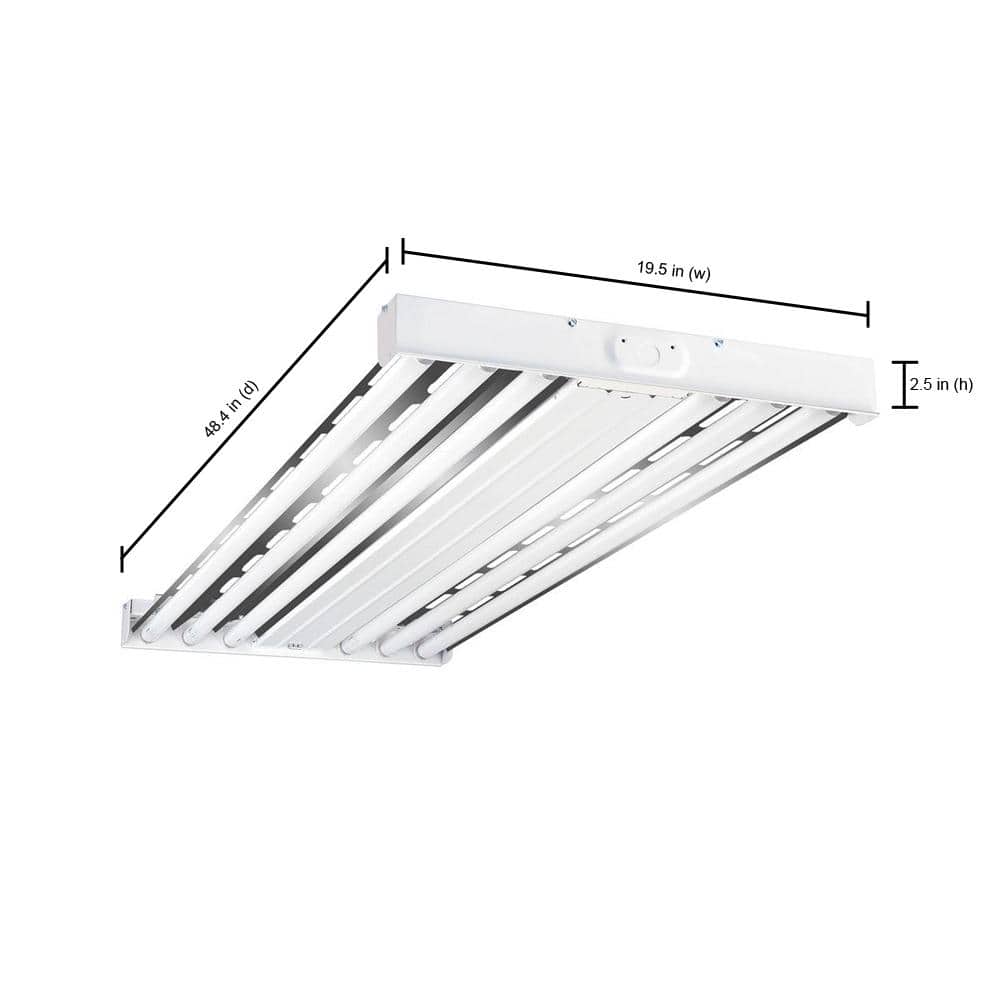 Metalux 4 ft. 6-Lamp White Industrial Grade T8-Fluorescent High