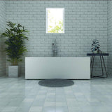 Vanity Art Talence 59 in. Acrylic Flatbottom Freestanding Bathtub in White/Oil Rubbed Bronze