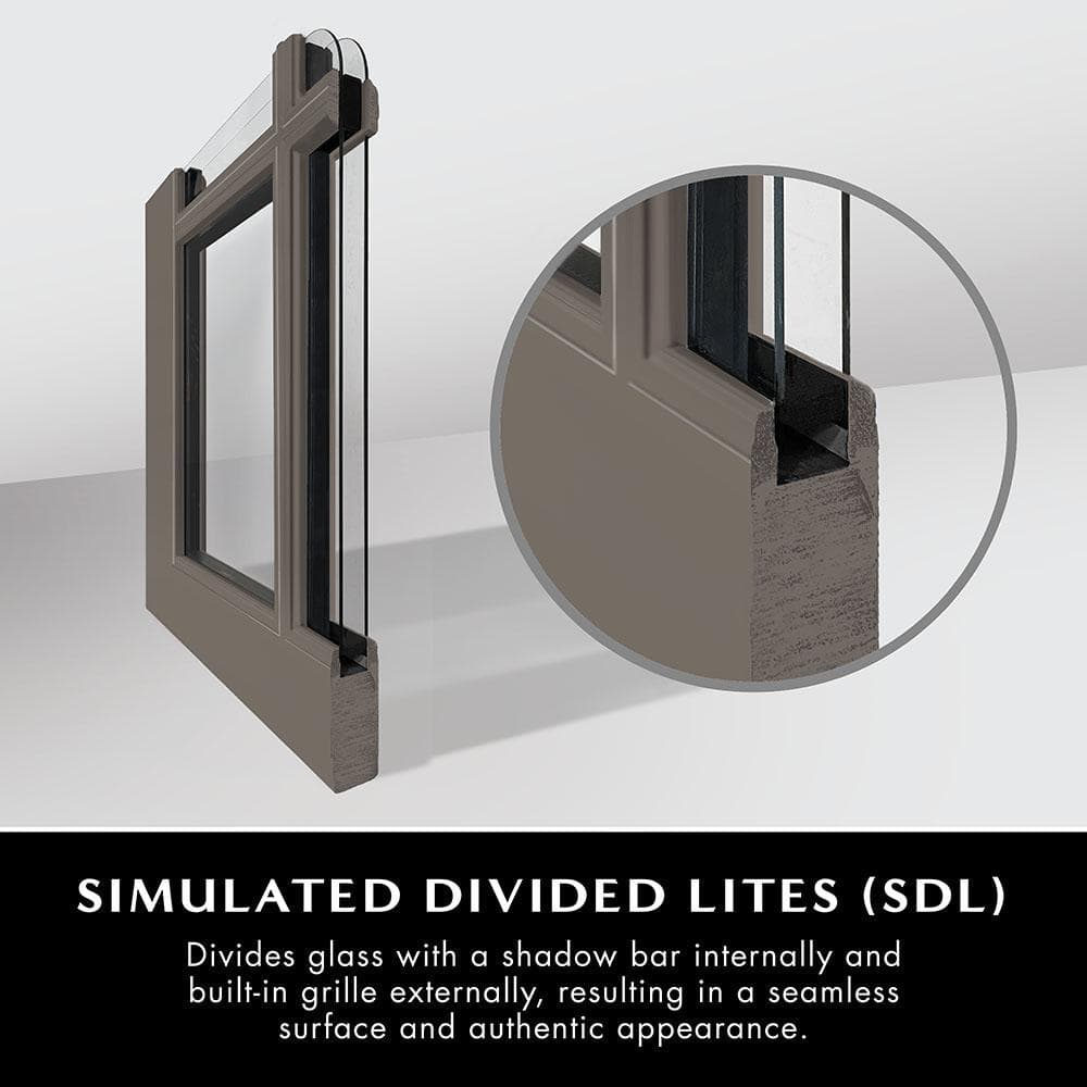 Steves & Sons 36 in. x 80 in. Legacy Series 3 Lite Clear Glass Right-Hand Inswing Primed Fiberglass Prehung Front Door