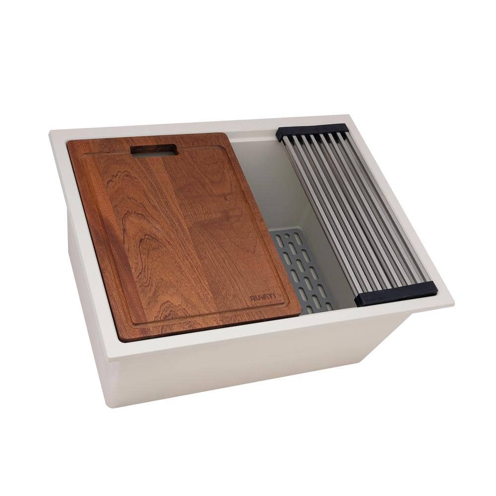 Ruvati Epirock 25 in. Undermount Laundry Sink with Accessories