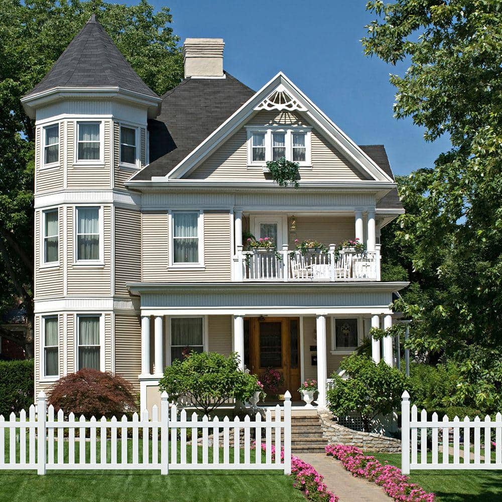 Veranda 4 in. x 4 in. White Vinyl Gothic Fence Post Top