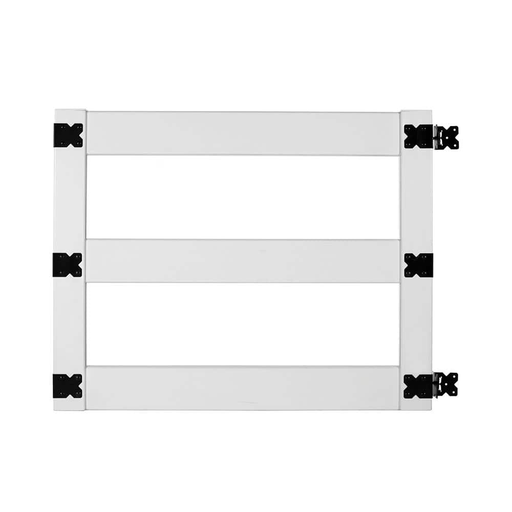 Veranda 3 ft. x 5 ft. 3-Rail Vinyl Ranch Rail Fence Gate Kit – Super Arbor
