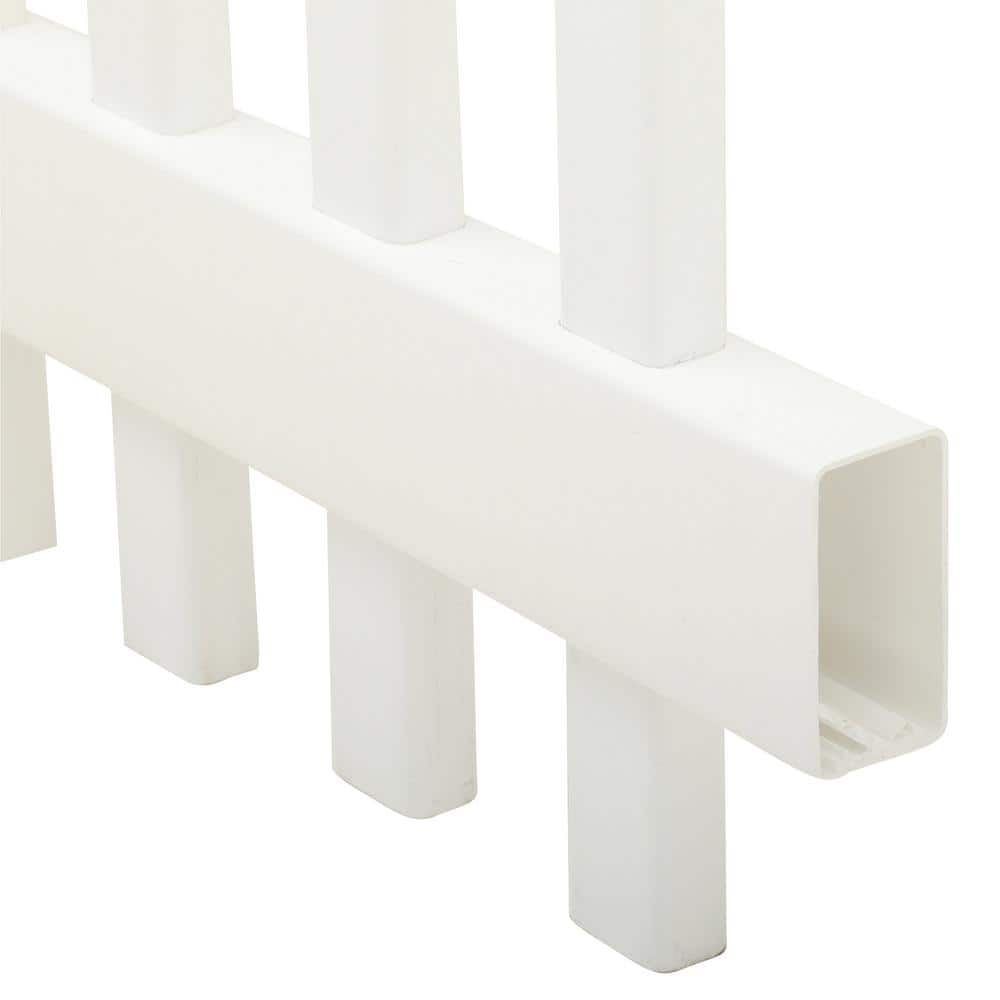 Veranda Chatham 4 ft. x 8 ft. White Vinyl Scalloped Top Picket Fence Panel