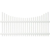 Veranda Chatham 4 ft. x 8 ft. White Vinyl Scalloped Top Picket Fence Panel