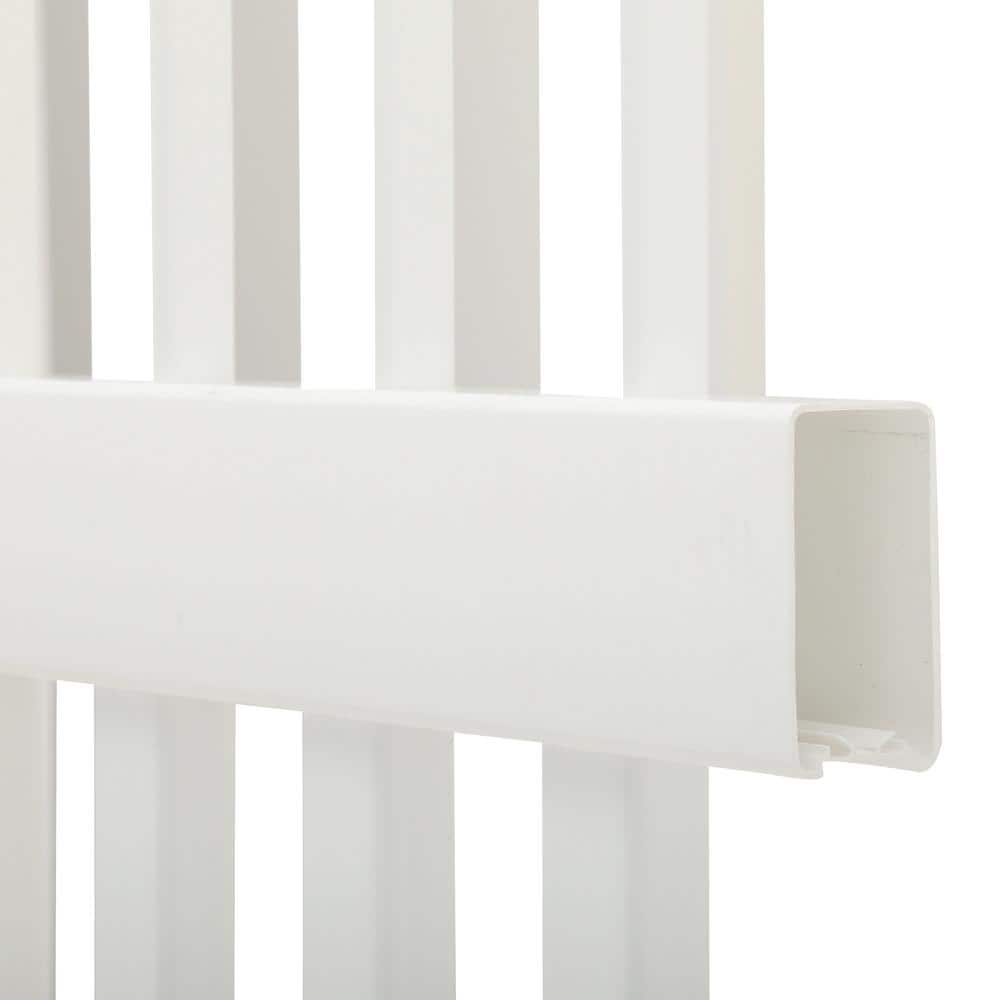 Veranda Chatham 4 ft. x 8 ft. White Vinyl Scalloped Top Picket Fence Panel