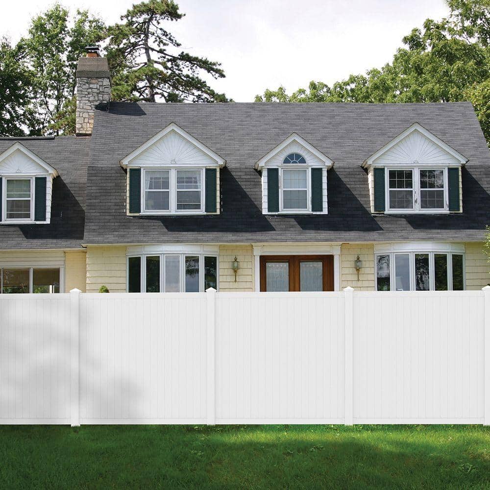 Veranda Somerset 6 ft. x 6 ft. White Vinyl Privacy Fence Panel