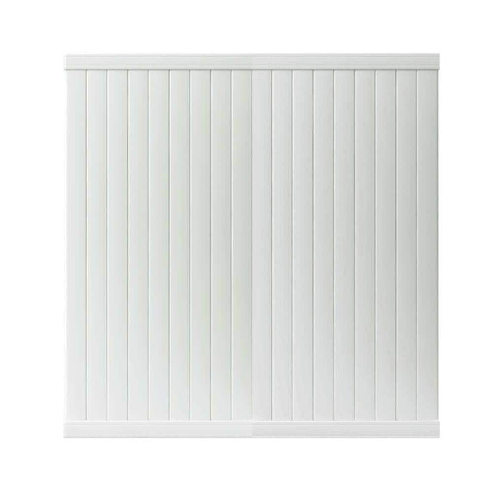 Veranda Somerset 6 ft. x 6 ft. White Vinyl Privacy Fence Panel
