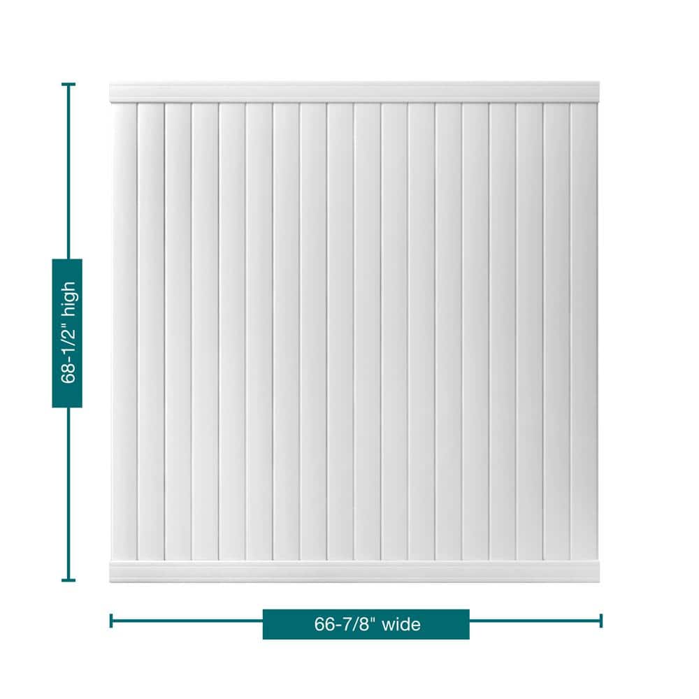 Veranda Somerset 6 ft. x 6 ft. White Vinyl Privacy Fence Panel