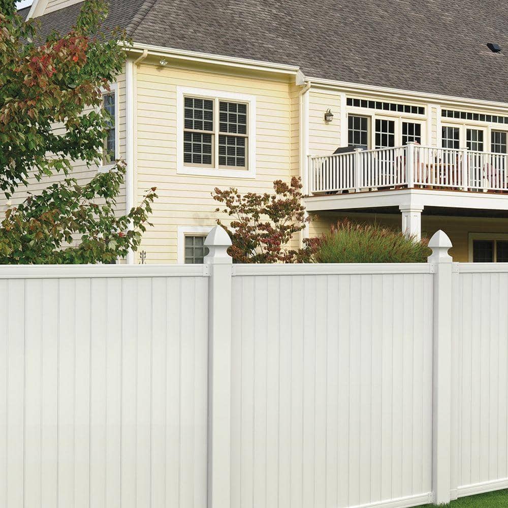 Veranda Somerset 6 ft. x 6 ft. White Vinyl Privacy Fence Panel