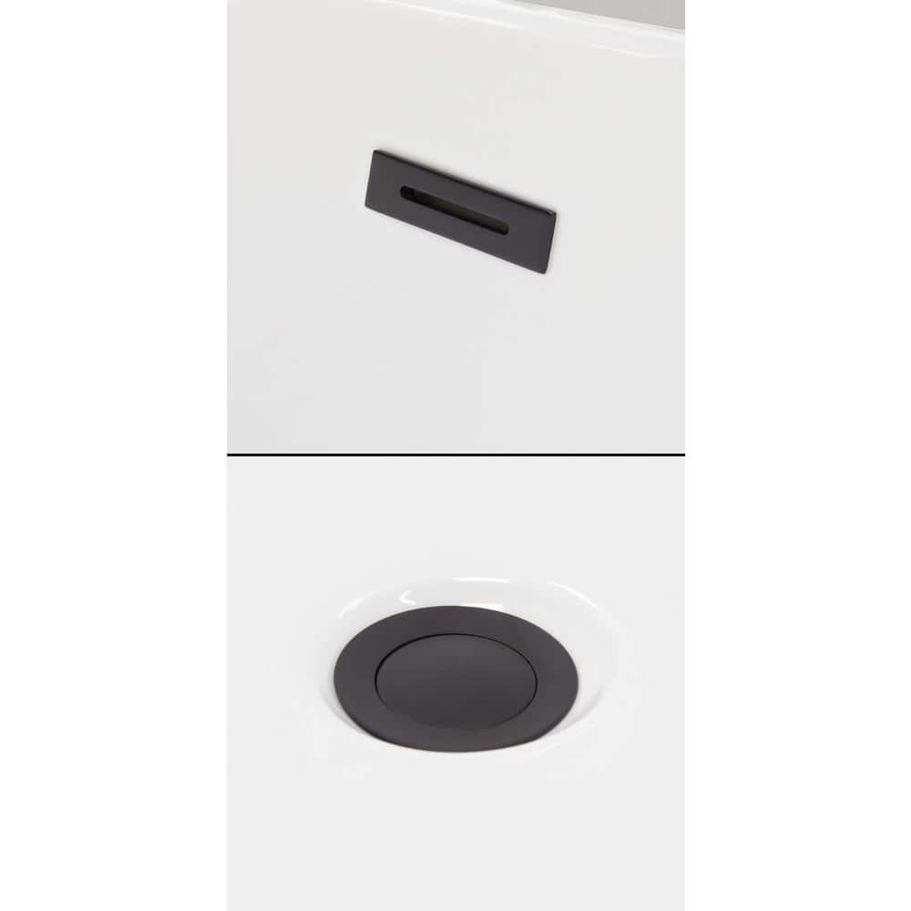 Wyndham Collection Carissa 60 in. Acrylic Freestanding Bathtub with Matte Black Trim