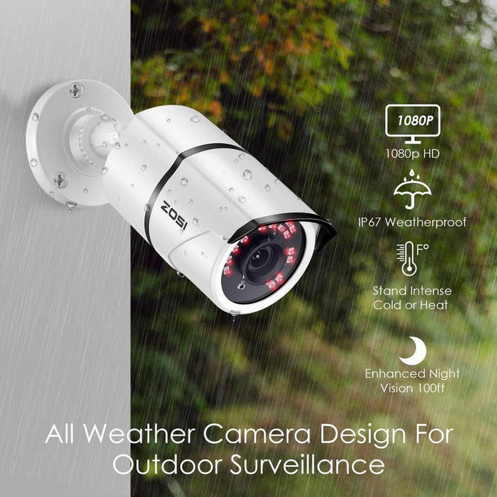 ZOSI ZG2612D 1080P POE Outdoor Security IP Camera Only Work with
