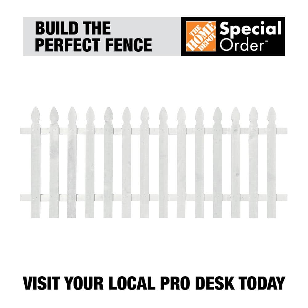 Outdoor Essentials 3-1/2 ft. x 8 ft. Cedar French Gothic Primed Fence Panel