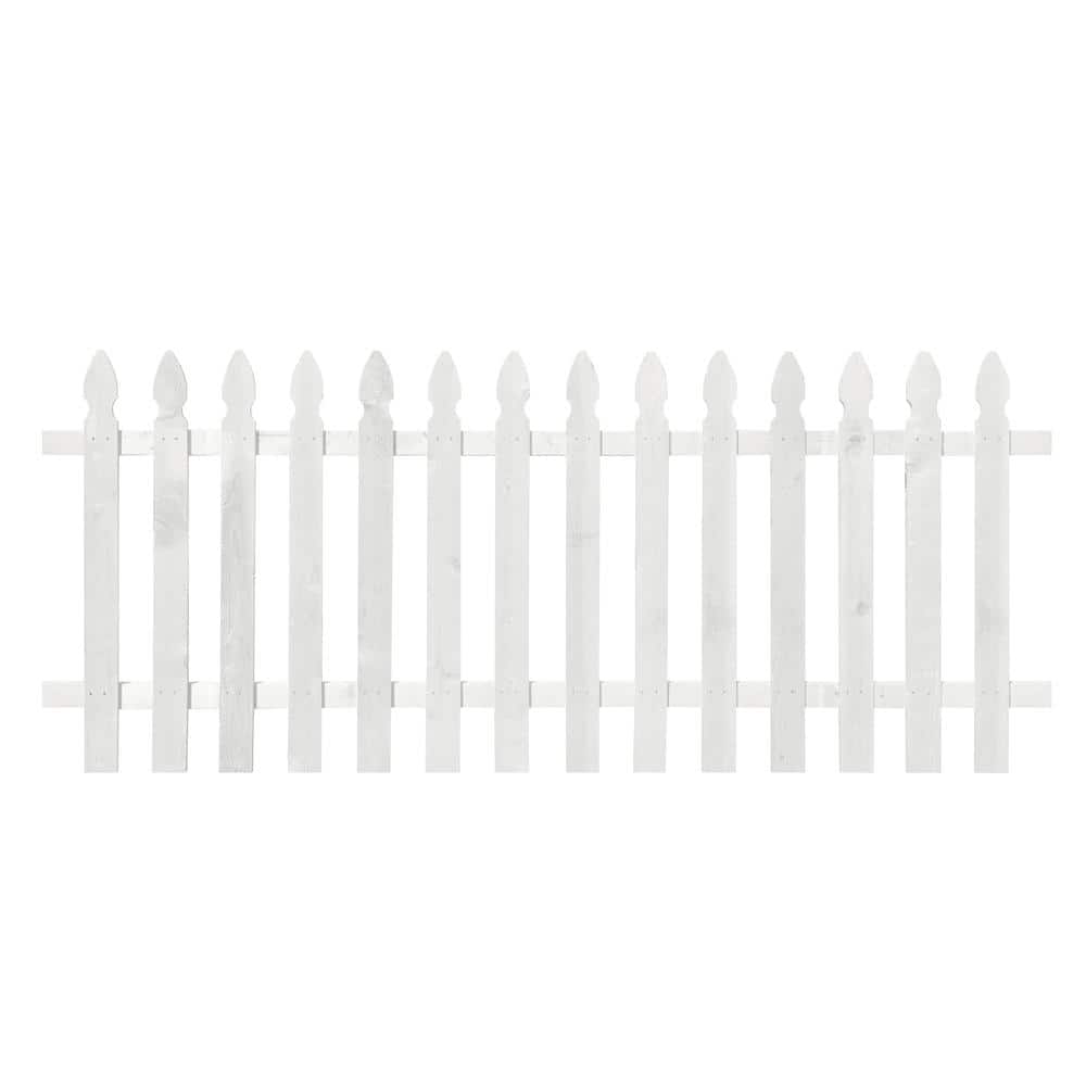 Outdoor Essentials 3-1/2 ft. x 8 ft. Cedar French Gothic Primed Fence Panel