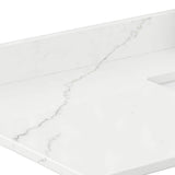 Wyndham Collection 48 in. Quartz White Single Sink Vanity Top with Backsplash
