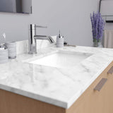 Wyndham Collection 36 in. Marble Vanity Top with White Basin and Backsplash