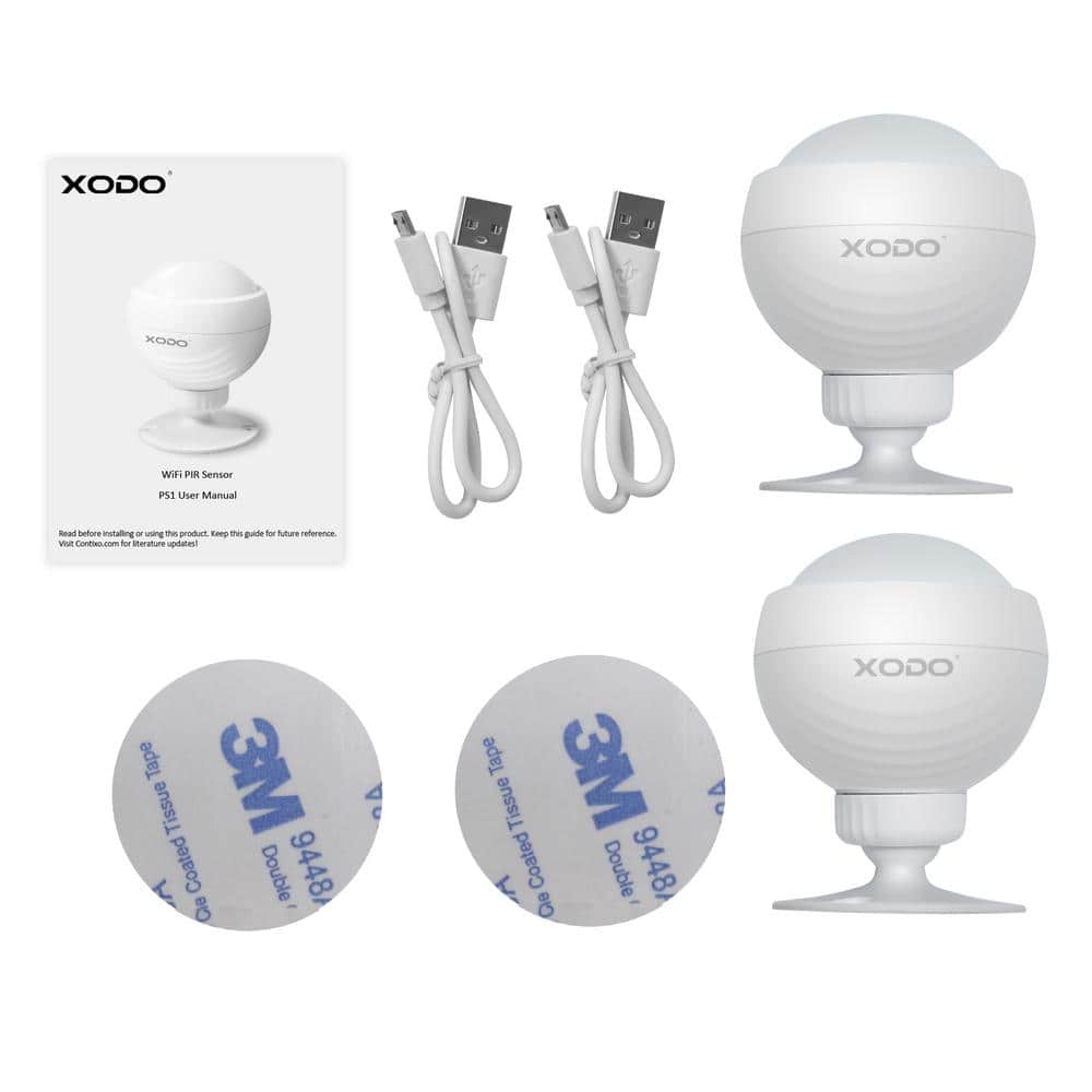 Xodo Wi-Fi Smart Wireless Security Door Sensor Wireless Home Security Sensor Alarm (2-Pack)