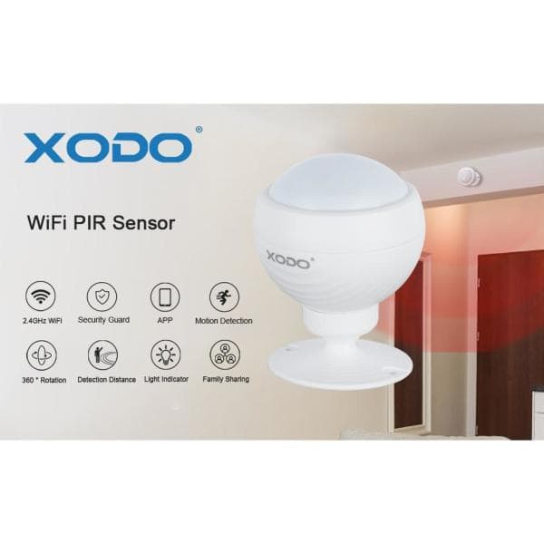 Xodo Wi-Fi Smart Wireless Security Door Sensor Wireless Home Security Sensor Alarm (2-Pack)