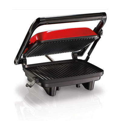 1400-Watt Red Panini Press with Floating Lid - Super Arbor