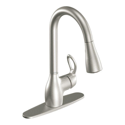 Kleo Single-Handle Pull-Down Sprayer Kitchen Faucet with Reflex and Power Clean in Spot Resist Stainless - Super Arbor