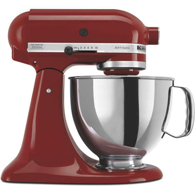 Artisan 5 Qt. 10-Speed Cinnamon Gloss Stand Mixer with Flat Beater, 6-Wire Whip and Dough Hook Attachments - Super Arbor