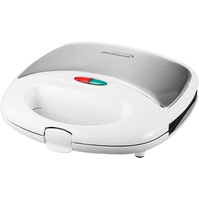 750-Watt White Dual Sandwich Maker - Super Arbor