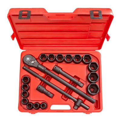 3/4 in. Drive 3/4-2 in. 6-Point Shallow Impact Socket Set (21-Piece) - Super Arbor