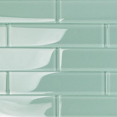 Ivy Hill Tile Contempo Light Green 2 in. x 8 in. x 8mm Polished Glass Floor and Wall Tile (36 pieces 4 sq.ft./Box)