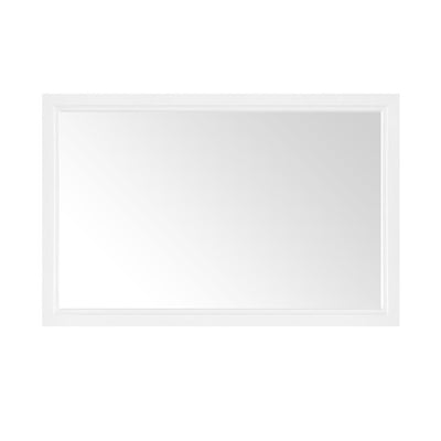 46.00 in. W x 30.00 in. H Framed Rectangular  Bathroom Vanity Mirror in White