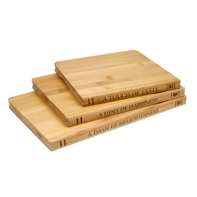 Library Bamboo 3-Piece Cutting Board Set - Super Arbor