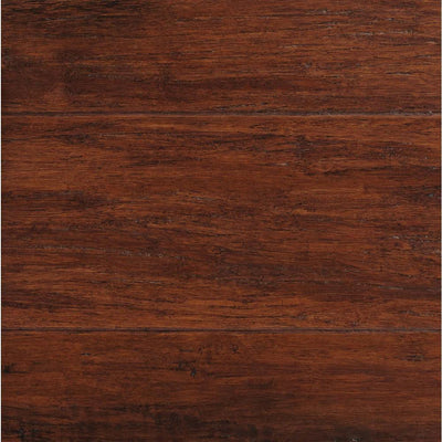 Home Decorators Collection Hand Scraped Strand Woven Brown 1/2 in. T x 5-1/8 in. W x 72-7/8 in. L Solid Bamboo Flooring - Super Arbor