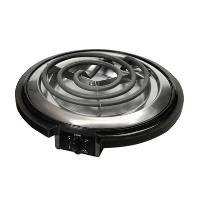 Cuisine Single Burner 9 in. Black Hot Plate with Temperature Control - Super Arbor