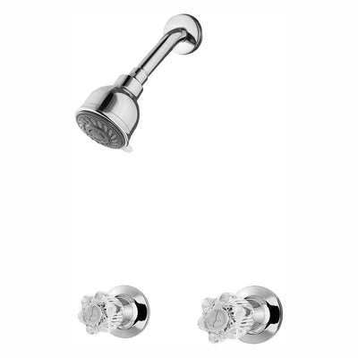 Bedford 2-Handle 3-Spray Round Shower Faucet in Polished Chrome (Valve Included) - Super Arbor