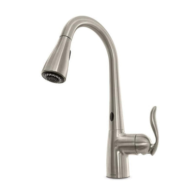 Moen Arbor Spot Resist Stainless 1-Handle Deck-Mount Pull-Down Touchless Kitchen Faucet (Deck Plate Included)