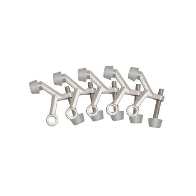 2-1/8 in. x 1-3/4 in. Satin Nickel Standard Hinge Pin Door Stop Value Pack (5 per Pack) - Super Arbor