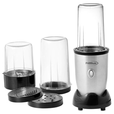 9-Piece 19 oz. Single Speed Silver Personal Blender Set - Super Arbor