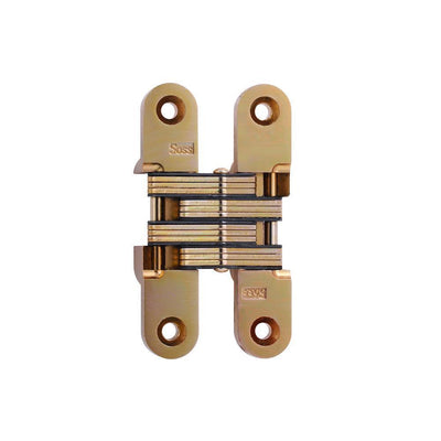 3/4 in. x 3-3/4 in. Satin Brass Invisible Hinge - Super Arbor