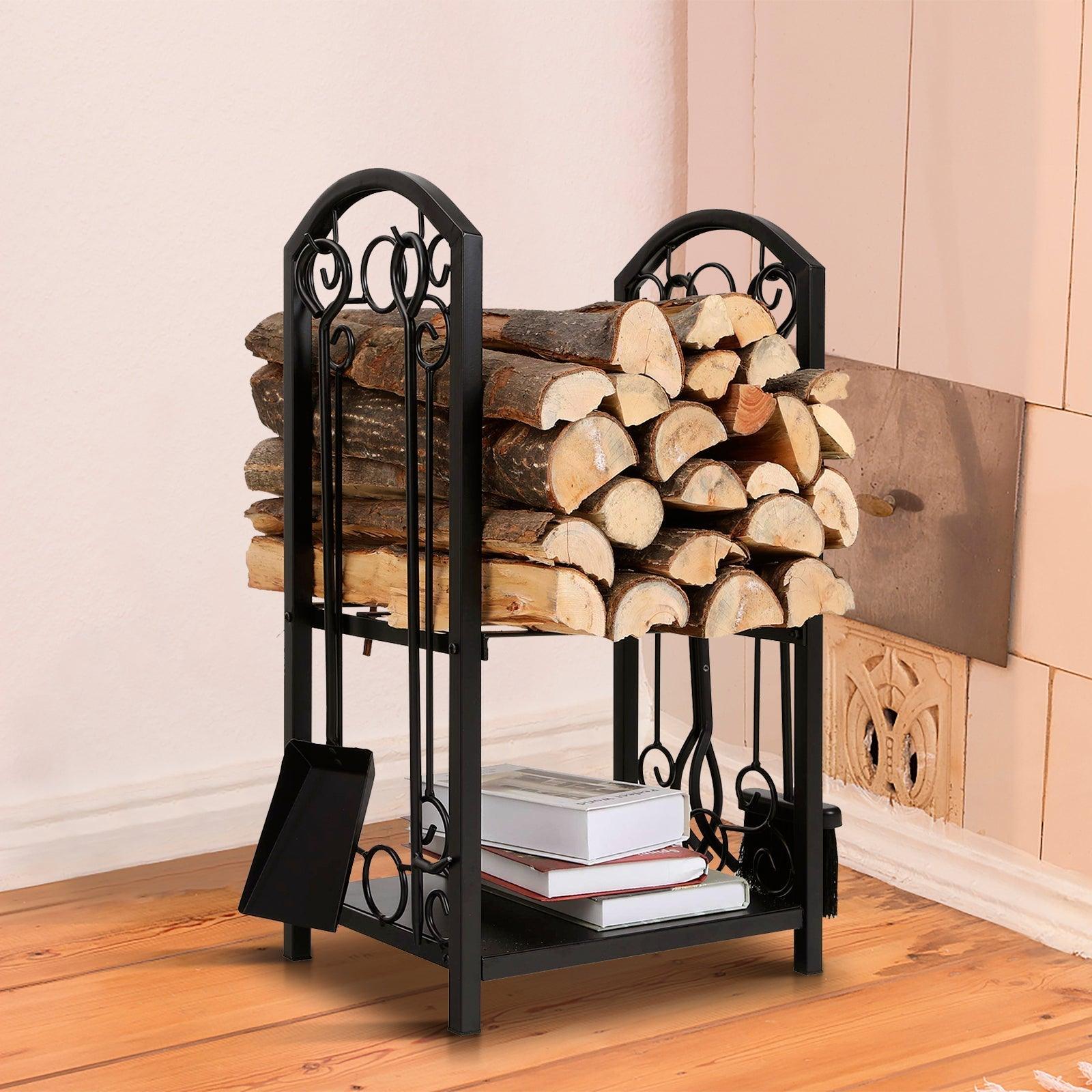 MF Studio 20 Inches Heavy Duty Firewood Rack Indoor/Outdoor Log Rack w ...