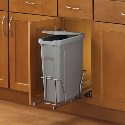 Knape & Vogt 20-Quart Plastic Pull Out Trash Can