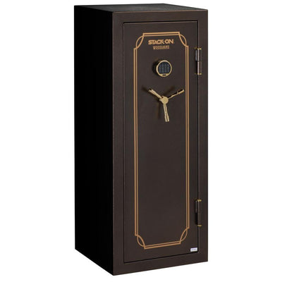 24-Gun Fire Resistant Back-Lit Electronic Lock Safe, Brown Hammertone - Super Arbor